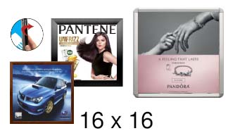 16x16 Frames | All Styles of 16x16 Snap Frames and Poster Displays