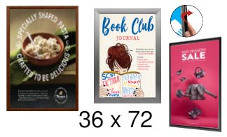 36x72 Frames | All Styles of 36x72 Snap Frames and Poster Displays