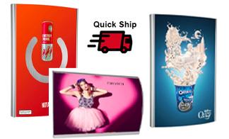 Convex LED Backlit Lightbox with Snap Open Side Rails