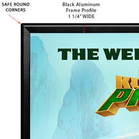 Mitered Safety Edge Rounded Corners Snap Frame with 1.25 Wide Black Frame Profile