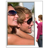 SNAP OPEN ALL 4 FRAME SIDES FOR EASY 36 x 84 POSTER CHANGES