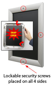 8.5 x 11 Poster Snap Frame SwingSnaps (with Security Screws)