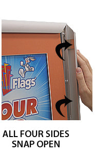 Designer Snap Frames for Posters 8.5x11  (2" Wide Matboard)