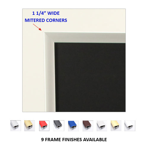 DOUBLE POLE POSTER STAND HAS 48 x 60 POSTER FRAME with MITERED CORNERS