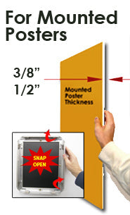 EXTRA-DEEP 18x18 Poster Snap Frames with Security Screws (for MOUNTED GRAPHICS)