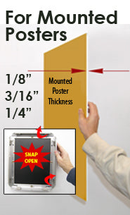 Poster Snaps 22x28 Frames with Security Screws (for MOUNTED GRAPHICS)