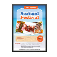 EXTRA DEEP 27"x 39" Poster Snap Frame 1 1/4" Wide Metal Profile for Mounted Graphics 3/8" and 1/2" Thick Boards
