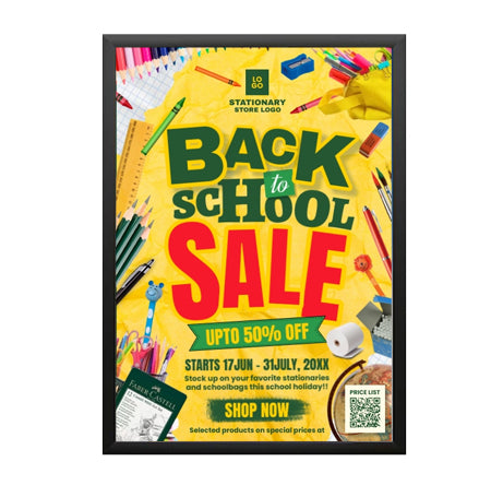 SwingSnap™ EXTRA DEEP Snap Poster Frames 1 1/4" Profile for Mounted Graphics 3/8" and 1/2" Thick Boards in 35+ Sizes
