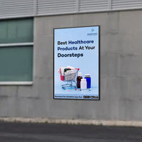 Extra Large Snap Frame 36x72, Front Loading Poster Snap Open Frame with 1 1/4" Wide Metal Profile