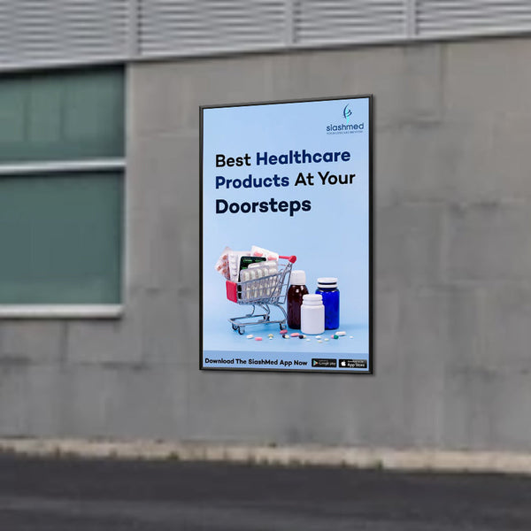Extra Large Snap Frame 36x72, Front Loading Poster Snap Open Frame with 1 1/4" Wide Metal Profile