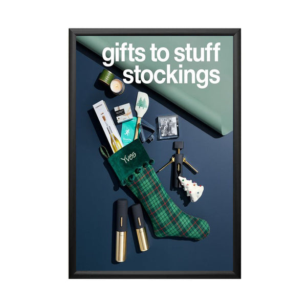 SwingSnap 20x30 Poster Snap Frame 1 1/4" Security-Style | Fast-Change Aluminum Snap Open Frame with Pallet Tool