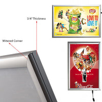 Black 24 x 36 LED Light Box with Snap Frame Design Mounts in Portrait or Landscape Position.