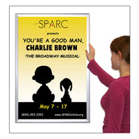 POSTER SNAP FRAMES 22x28 (SHOWN in SILVER) with 1 5/8" WIDE FRAME