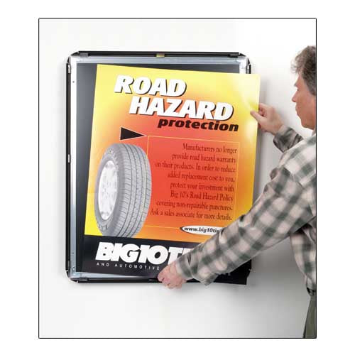 SwingSnap 12x24 Poster Snap Frame with 1 1/4" Wide Mitered Aluminum Snap Open Frame Profile
