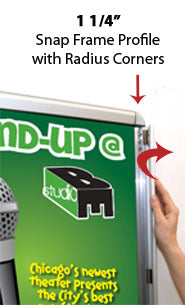 SwingSnaps Poster Snap Frames 20x20 (with Radius Corners)