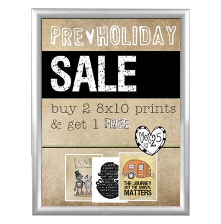 36x48 Snap Frame Poster Sign Frames 1.77" Wide | Silver Frame with Mitered Corners