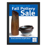 Economical, 11x17 Snap Frame with Slim .59" Wide Aluminum Profile | Quick Change, Black Sign Frame with Mitered Corners