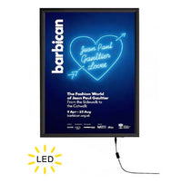 Slim LED 18x24 Light Box | Fast Change Snap Frame with Black Aluminum Finish