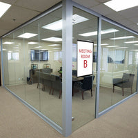 20" x 30" Window Mount is double sided. Display what room it is, where the exit is, or a promotional piece.
