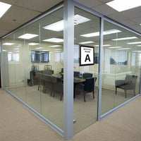 8.5 x 11 Window Mount is double sided. Display what room it is, where the exit is, or a promotional piece.