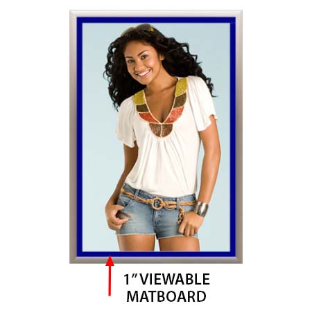 Designer Snap Frames for Posters 27x41  (1" Wide Matboard)