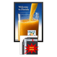 SwingSnap 24x24 Poster Snap Frame 1 1/4" Wide Aluminum Profile for Graphic Mounted on 1/8", 3/16", and 1/4" Thick Boards