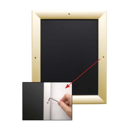 SwingSnap 18 x 24 Security Snap Frame with Screws + Allen Key Tool - Metal Poster Snap Lock Frame